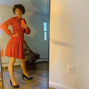 Vintage HOOT OWL Polka dot dress!